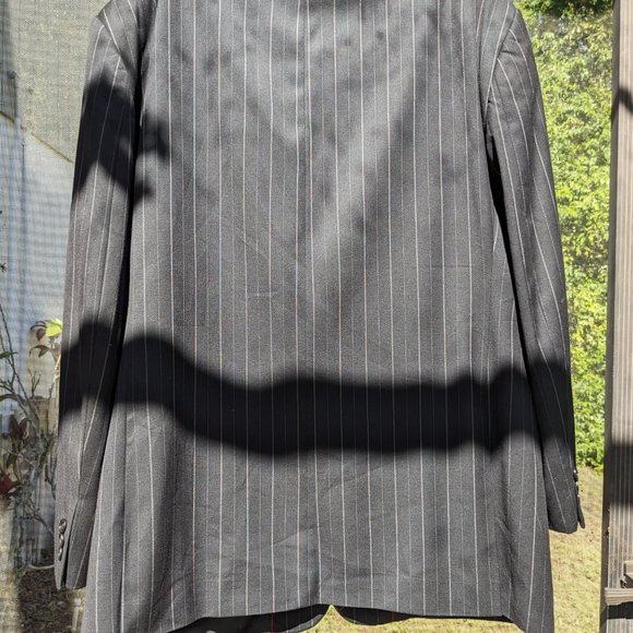 Giorgio Armani Black and white Pinstripe Mens Blazer size 56 - Picture 3 of 5